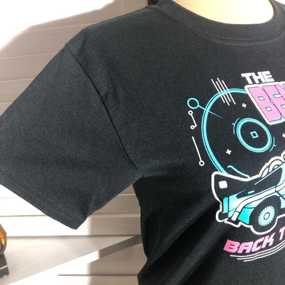 Gildan Back to the Future T-Shirt Black Cotton Size Medium - Picture 7 of 10